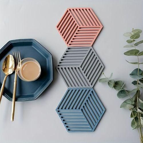product_image_name-Fashion-Hexagon Coaster Cup Pad Insulation Heat Pad Hot Drink Cup Holder Mug Coasters-6