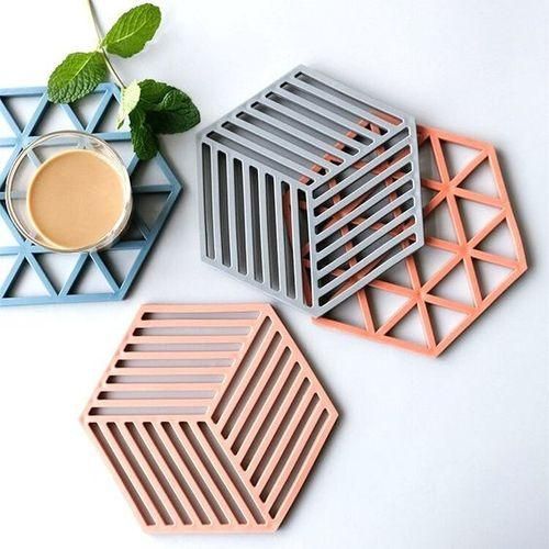 product_image_name-Fashion-Hexagon Coaster Cup Pad Insulation Heat Pad Hot Drink Cup Holder Mug Coasters-7