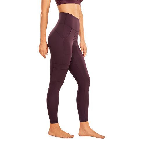 Generic 25 Women Brushed Naked Feel Yoga Pants High Waist No