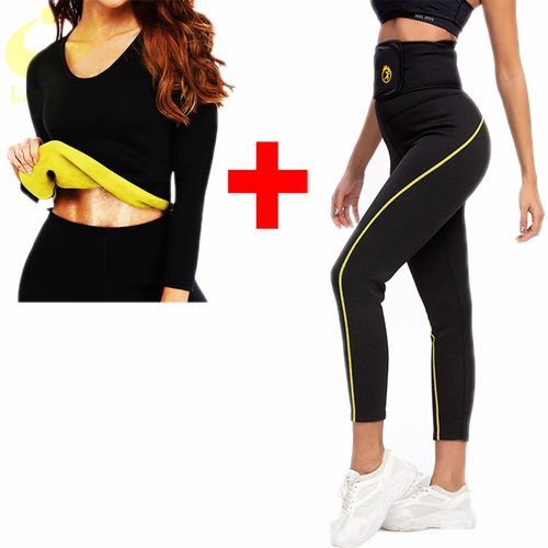 Sauna Sweat Suit Weight Loss Shapewear Tops & Bottoms Waist