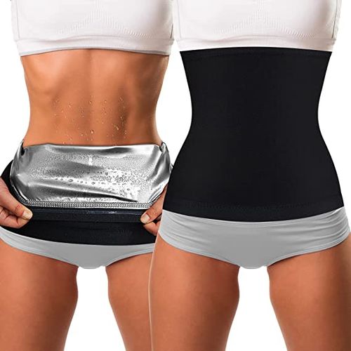 Generic Neoprene-Free Waist Trainer Body Shaper Weight Loss Plus Size  Corset Sweat Tummy Wrap Slimming Belt Burning Belly Gym Fitnes-No On-Silver  @ Best Price Online