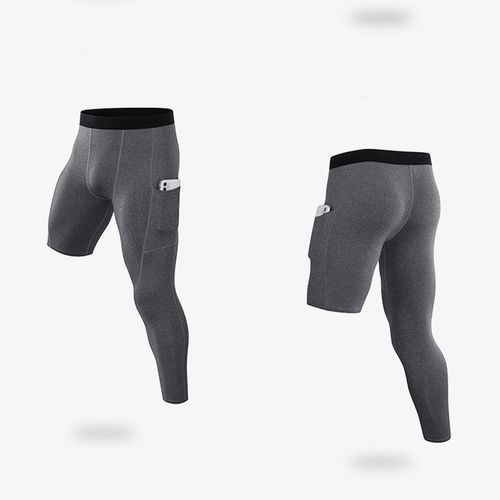  One Leg Compression Tights For Basketball, Mens 3/4