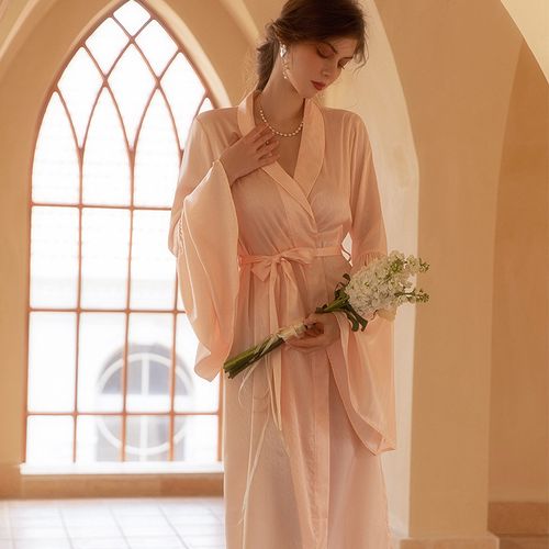 Fashion Champagne Solid Color Robe Women Sleepdress Bridal Morning Gown Kimono Cardigan Best Price Online Jumia Kenya