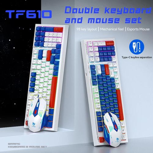 product_image_name-T-WOLF-TF610 Esport 6D 3600 DPI Mouse And Keyboard Set 98 Keys Layout Mechanical Feel Colorful Backlight Keyboard-4