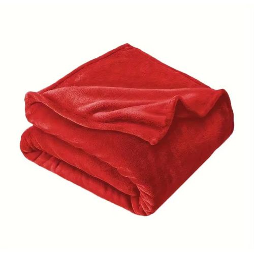 product_image_name-Generic-Fleece blanket for couch monochromatic flush, lightweightghy throw blanket _red-2