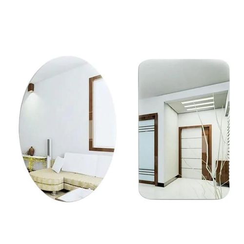 product_image_name-Generic-Peel and Stick Unbreakable Oval Mirror Frameless 30x40cm-1