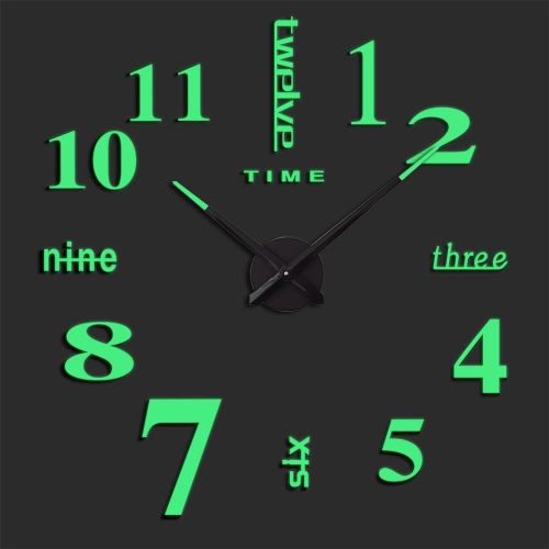 product_image_name-Generic-Night Light DIY Digital Wall Clock Living Room Decoration Silent Clock-1