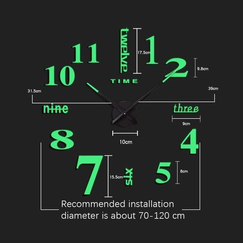 product_image_name-Generic-Night Light DIY Digital Wall Clock Living Room Decoration Silent Clock-2