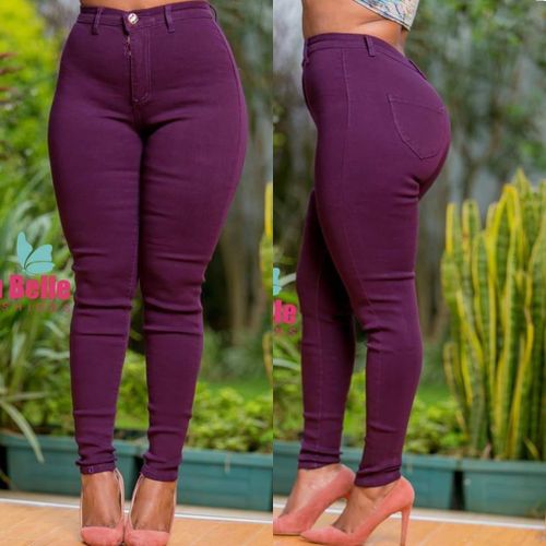 Fashion Elegant Body Shaper Jeans For Ladies - Purple price from