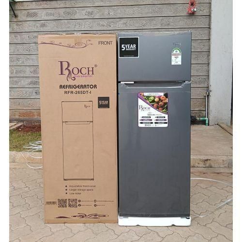 product_image_name-Roch-211 litres RFR-265DT-B double door Refrigerator with free gift-1