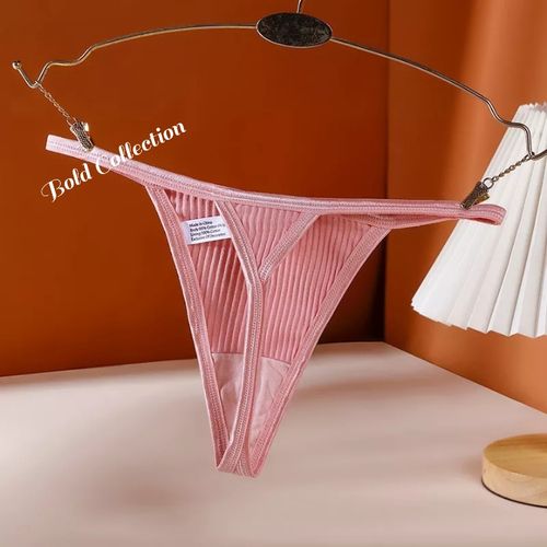 Fashion 6PCs Sexiest Pure Cotton Gstring Thong Panty(Hips 34