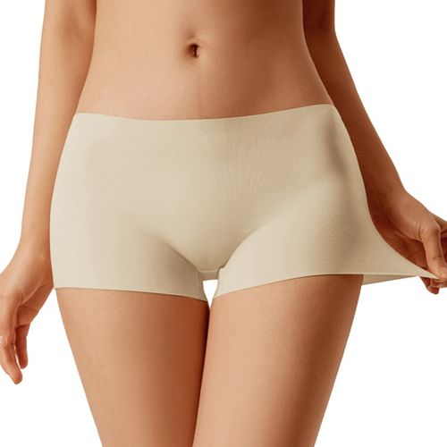 Generic Women Panties High Waist Lifting Buttocks Ice Silk Safety Pants Female  Invisible Shorts Stretch Breathable Slim Boxer Briefs(#Light Beige) @ Best  Price Online