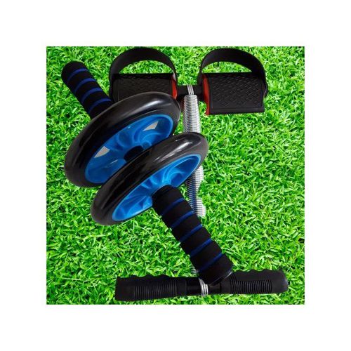 product_image_name-AB Wheel-Double Wheel Abs Roller + Tummy Trimmer + FREE Knee Mat-3