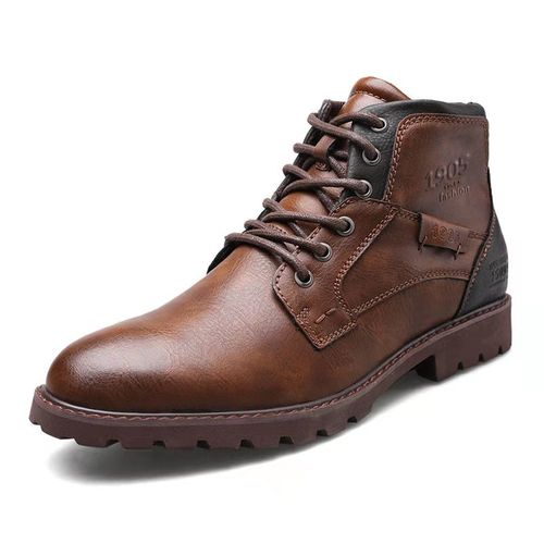 Fashion Men Boot Leather Fashion High Top Martin Boots @ Best Price ...