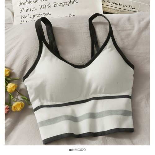 Fashion Sexy Spaghetti Strap Tanke Top Women Built In Bra Off