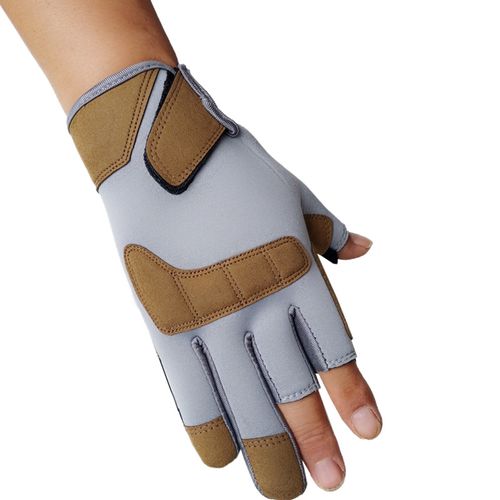Generic (Gray)Fishing Gloves New Summer Waterproof Cut Proof Non-slip Gloves  Men Three-finger Fishing SCO @ Best Price Online