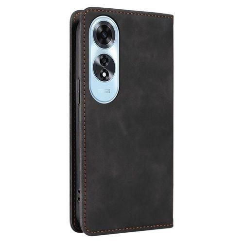 product_image_name-Generic-Oppo A60 Wallet Black Retro Leather Flip All-Round Protection Cover Case-1