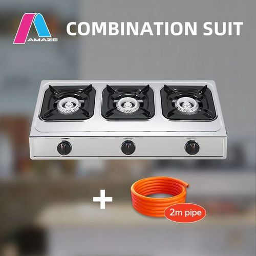 product_image_name-Amaze-Stainless Steel 3 Burner Table Top Gas Stove-free Hose Pipe-1