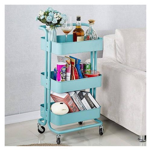 product_image_name-Generic-Heavy gauge 3 layer mesh tray metallic trolley rack-cream-2