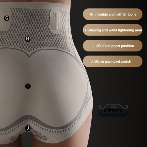 High Waist Anti Curl Shaping Panties Soft Elastic Breathable