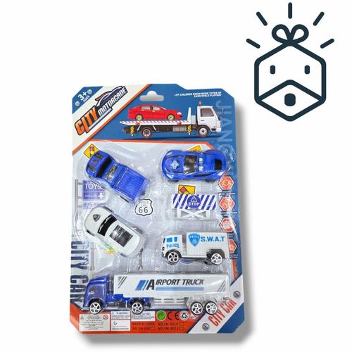 product_image_name-TOYS-Mini cars with 7 set police car rescue cars -1