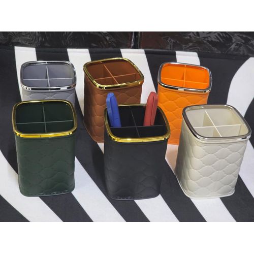 product_image_name-Generic-Elegant Quilted Multi-section Pen Holder-1