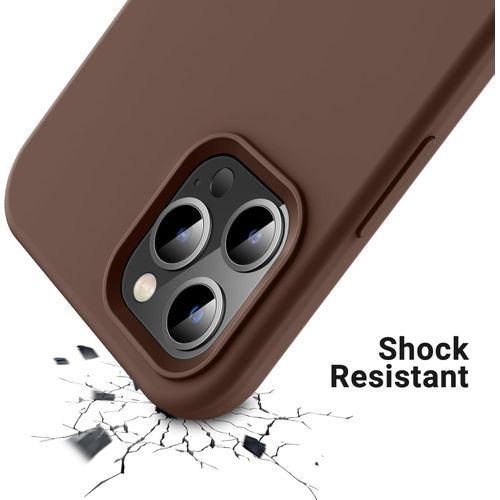 product_image_name-Generic-Soft Silicone Slim Fit Cover Anti-Scratch Shockproof Case for Apple iPhone 12 Pro - Brown-5