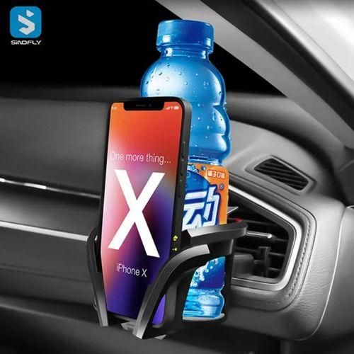 product_image_name-Generic-2 In 1 Car Air Vent Cup Holder, Phone Holder / Car Air Vent Mount 2 In 1 Cup Holder Phone Mount Adjustable Beverage Water Bottle Holder-1