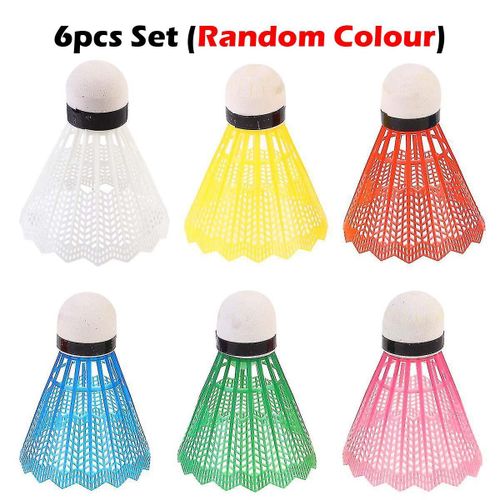 product_image_name-Generic-6Pcs/Set Colorful Shuttlecocks Badminton Foam Balls Sport Games Colored Plastic Nylon Feather Birdies Training Sport Sturdy Shuttles-1