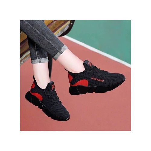 product_image_name-Fashion-Women's Shoes Sneakers Breathable And Non Slip Black&Red-EU 40-1
