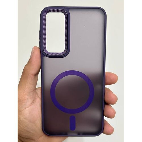 product_image_name-Generic-Luxury Clear MagSafe Compatible Case with Slim Anti-Scratch Design, Wireless Charging Ready & Shockproof Corners for Samsung A35 - Purple-1