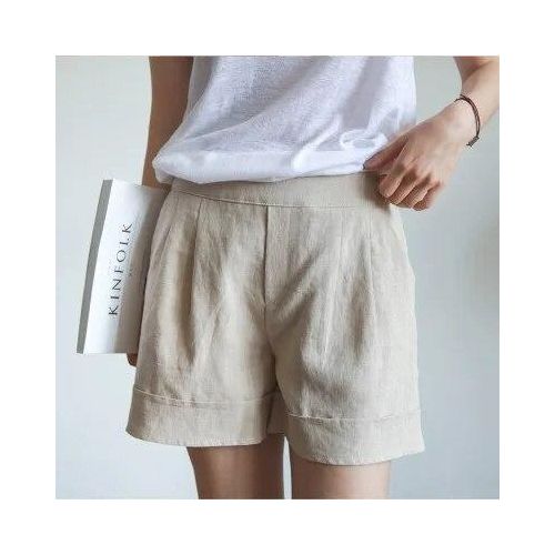16 Jeans Cotton Linen Short Pants Female Summer Casual Plus Size 4xl  Pockets shorts @ Best Price Online
