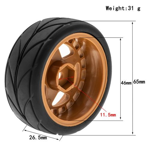 ST 1125-S 1/32 Scale Slot Car Tire for Front Eldon Crash Cars for Shop All  by Innovative Hobby Supply