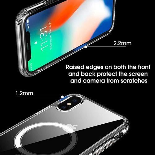 product_image_name-Generic-iPhone X Phone Case, Clear Magnetic Magsafe Compatible Soft TPU Protective Cover for Second Device-4