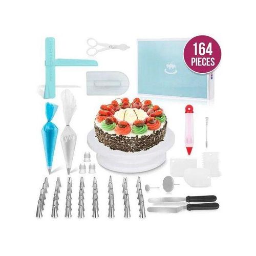 product_image_name-Generic-164 PCS Cake Decor Cake Kit Cake Decorating Stand Tools Kitchenware Bake Ware Kitchen Ware Kitchen Items Kitchen Tools-1