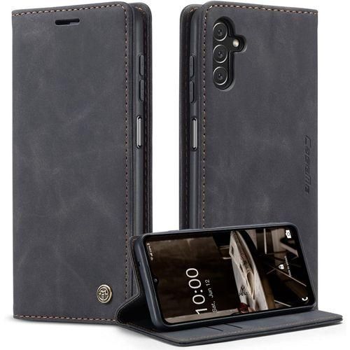 product_image_name-Generic-Caseme Phone Case For Soft Leather Wallet Flip Case with Magnetic Closure Cover for Samsung Galaxy M14 5G-2