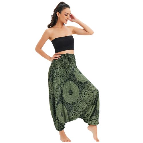 Generic Bohemian Pants Women Pantalones Mujer Hippie High Waist