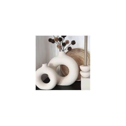 product_image_name-Generic-Porcelain ceramic 2in1 elegant decor Donut flower vases-3