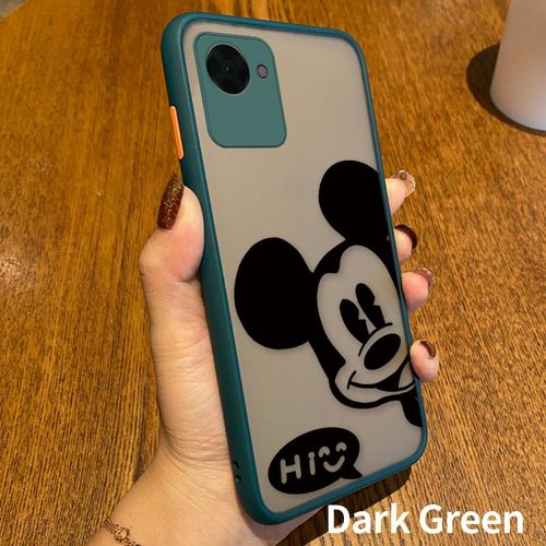 Generic Armor Matte Case for Realme C30 Side Mickey Clear Silicone Bumper  Hard PC Cover Shockproof Phone Casing-Green @ Best Price Online