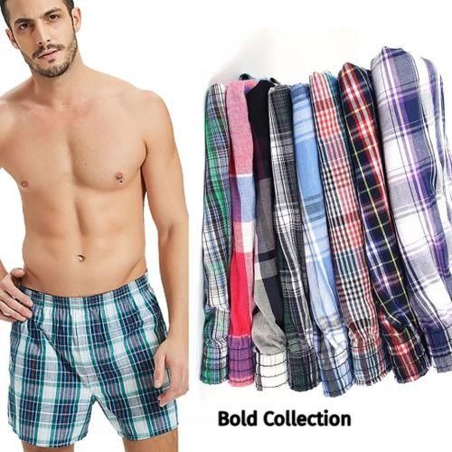 product_image_name-Fashion-3PCs Quality Cotton Men's Checked Boxer Shorts-1