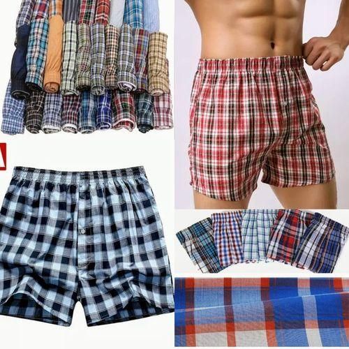 product_image_name-Fashion-3PCs Quality Cotton Men's Checked Boxer Shorts-3