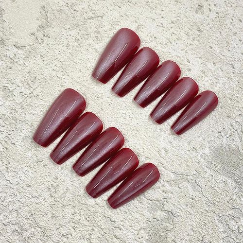 product_image_name-Fashion-Red cat-eye sweet and cool solid color false nails-3
