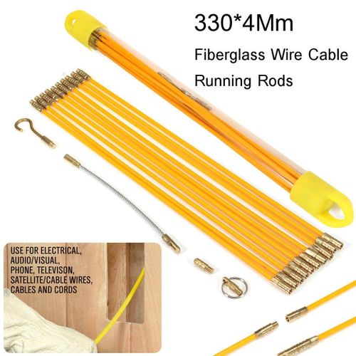 Generic 3/16  X 11' Fiberglass Wire Cable Running Rods Fish