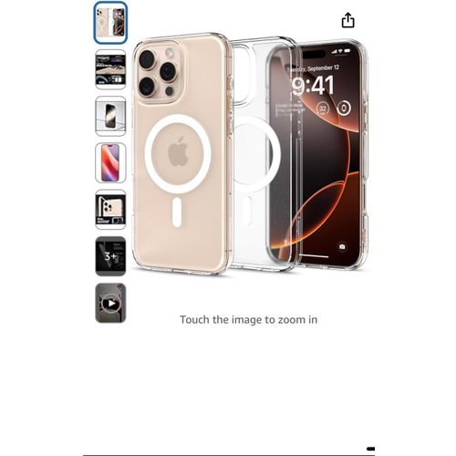 product_image_name-Spigen- for iPhone 16 Pro max  Case, Ultra Hybrid MagFit (Compatible with Magsafe) (Anti-Yellowing) (Military-Grade Protection) - Frost Clear-1