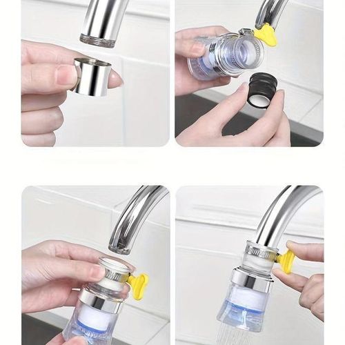 product_image_name-Generic-1pc Universal Faucet Filter - Purify Your Kitchen & Bathroom Tap Water Ins-3