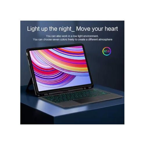 product_image_name-Generic-Samsung Galaxy Tab S9 FE Plus Keyboard Case, Bluetooth Keyboard Case with Touchpad, Magnetic Stand and Backlight for Samsung Galaxy Tab S9 FE Plus (Black)-2