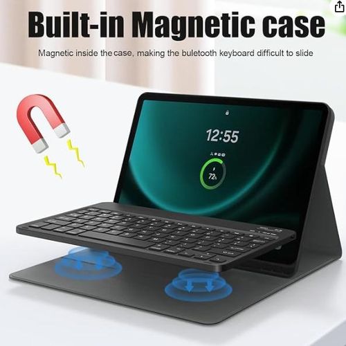 product_image_name-Generic-Samsung Galaxy Tab S9 FE Plus Keyboard Case, Bluetooth Keyboard Case with Touchpad, Magnetic Stand and Backlight for Samsung Galaxy Tab S9 FE Plus (Black)-3