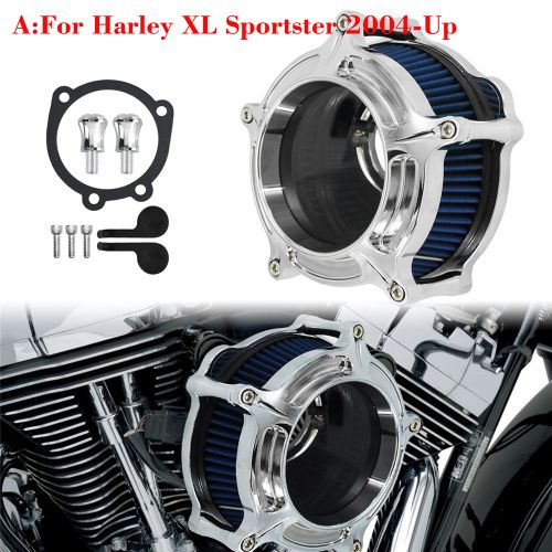 Generic Motorcycle Chrome Air Filter Air Cleaner Kit Intake System