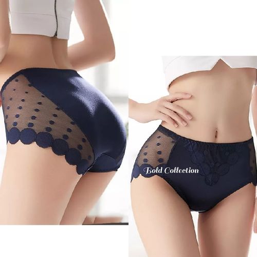 Fashion 3PCs Hottest Curves Polka Lace Silky Panties(Fit Hips 39