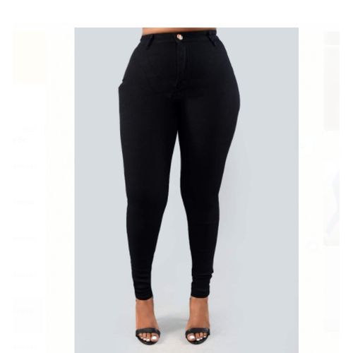 product_image_name-Fashion-Original Anti Sag No Fade Body Shaping Body Shaper High Waist Denim Jeans -Black-1